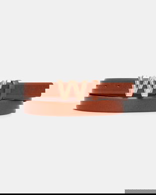 Weekend Max Mara curea de piele AWEST culoarea maro, 2615501034600