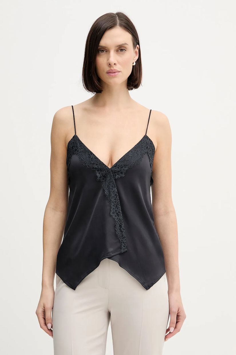 Hoss Intropia bluză culoarea bleumarin, uni, 5872103