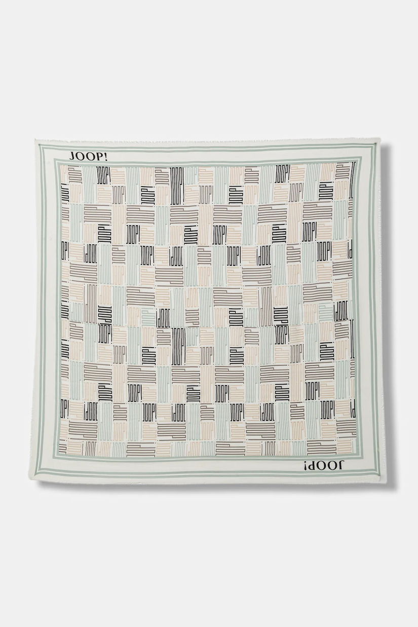 Joop! eșarfă culoarea bej, cu model, 30100554