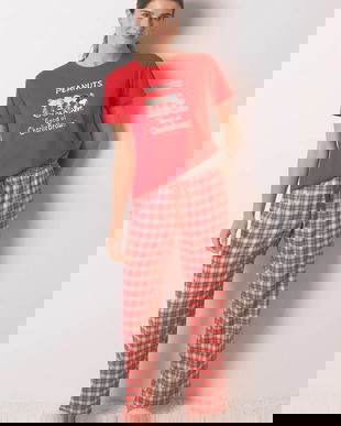 women'secret compleu pijama SNOOPY culoarea rosu, 3132220