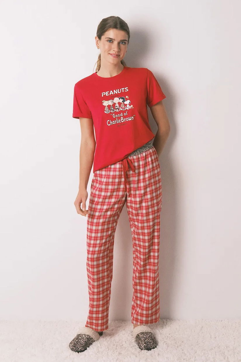 women'secret compleu pijama SNOOPY culoarea rosu, 3132220