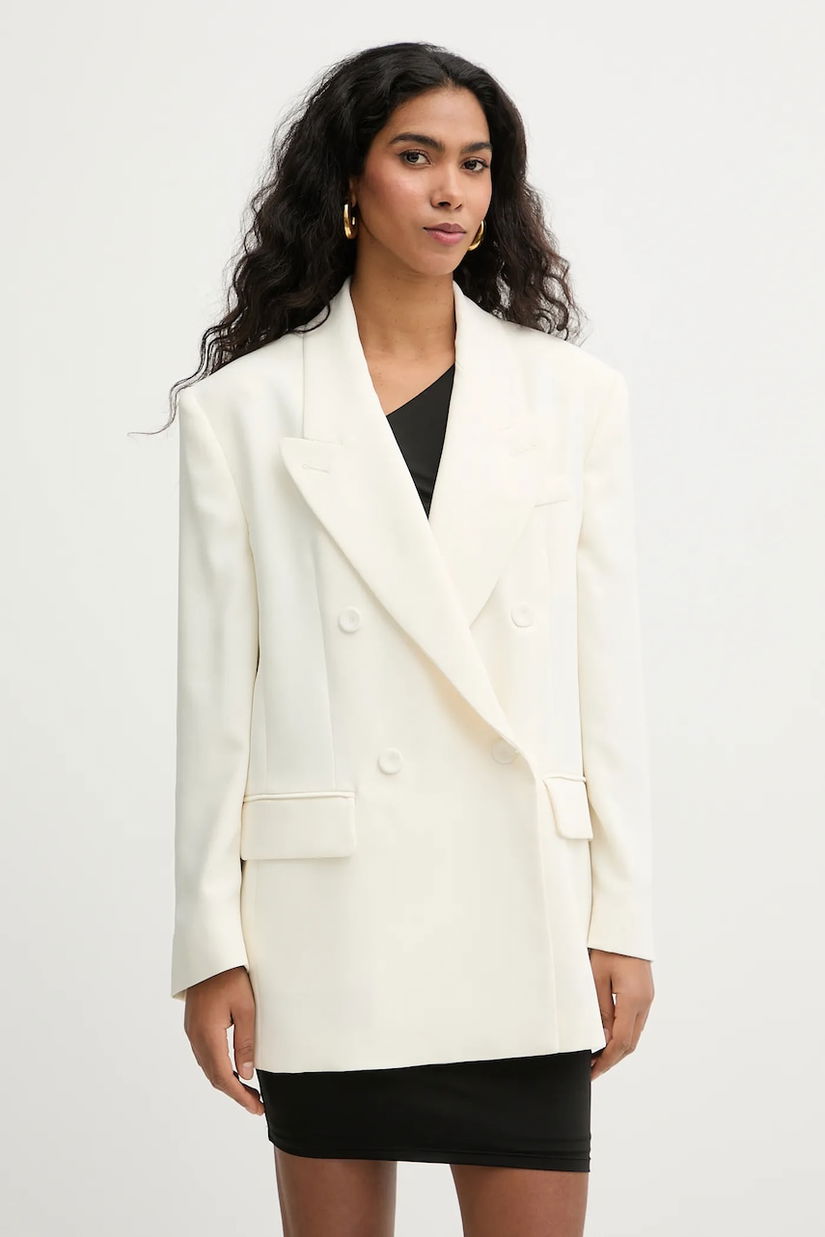 Marella sacou MLTFERVORE culoarea bej, cu doua randuri de nasturi, uni, 2613041093200