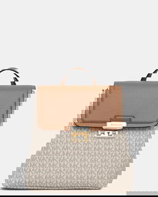 MICHAEL Michael Kors rucsac culoarea bej, mic, cu model, 30F5G2RB1B