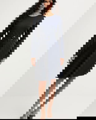 Weekend Max Mara rochie TALAMO culoarea bleumarin, mini, evazati, 2615621011600