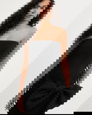 Marella rochie MLTEDITORE culoarea negru, mini, mulata, 2613221013200