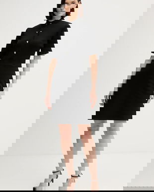 Joop! rochie culoarea negru, mini, drept, 30100265