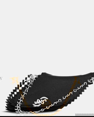 MICHAEL Michael Kors geantă de piele culoarea negru, 30R6GY5S2L