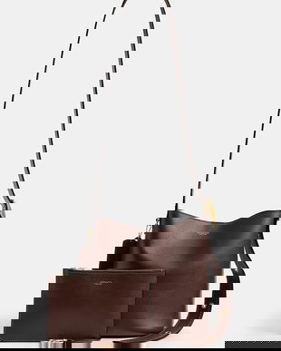 Coach geantă de piele Bleecker Bucket Bag 21 culoarea maro, CCX07