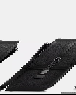 Michael Kors borsetă de piele culoarea negru, 33R6LHDM8L