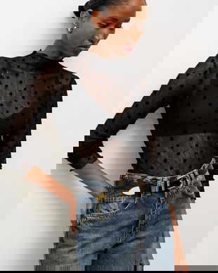 Answear.LAB bluza culoarea negru, neted