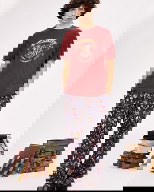 Medicine pijamale de bumbac culoarea bordo, modelator