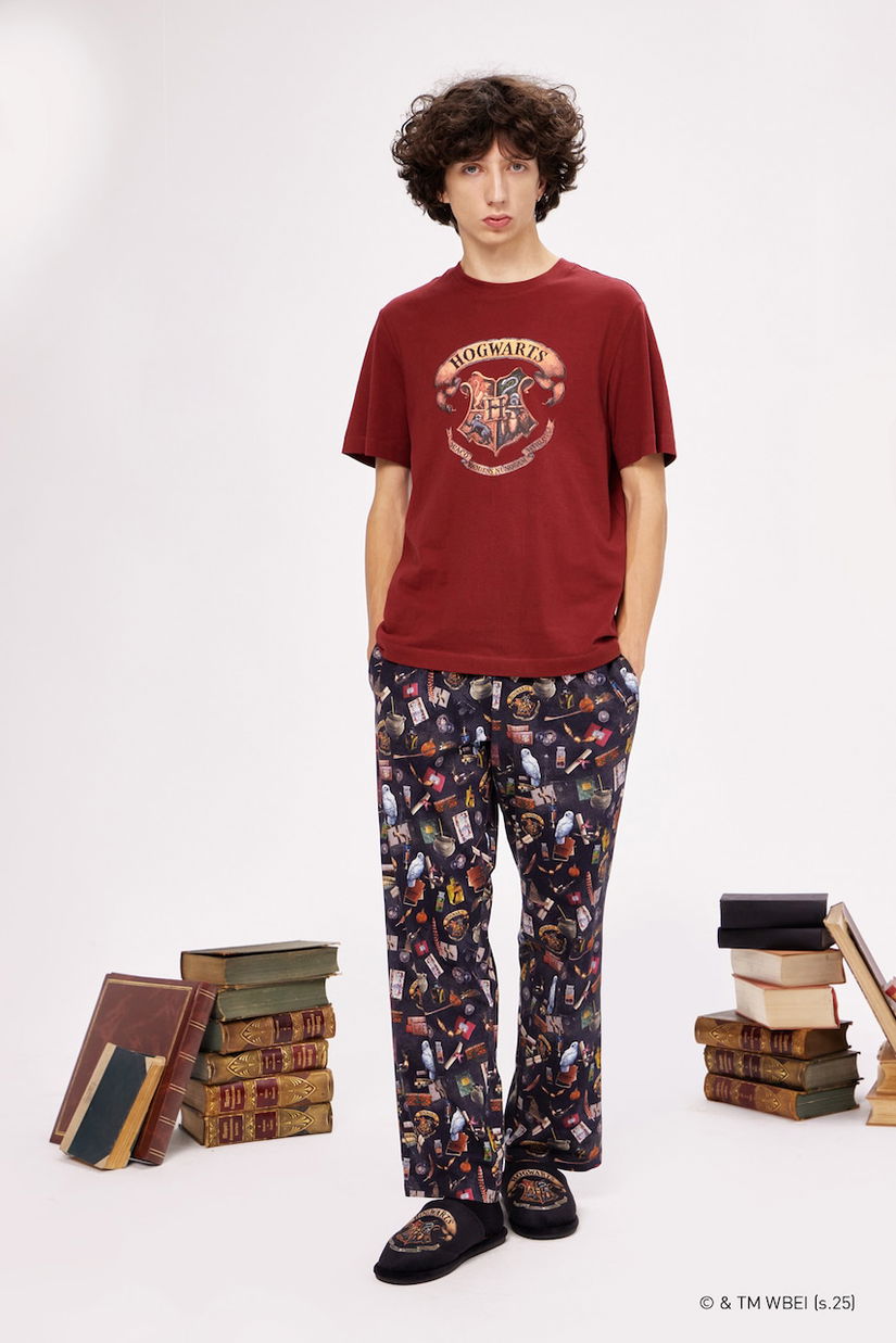Medicine pijamale de bumbac culoarea bordo, modelator