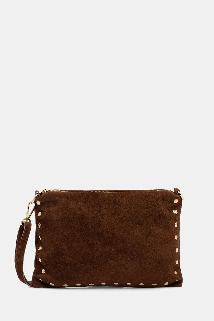 Answear.LAB geanta de mana din piele intoarsa culoarea maro