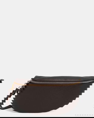 Answear.LAB borseta de piele culoarea maro