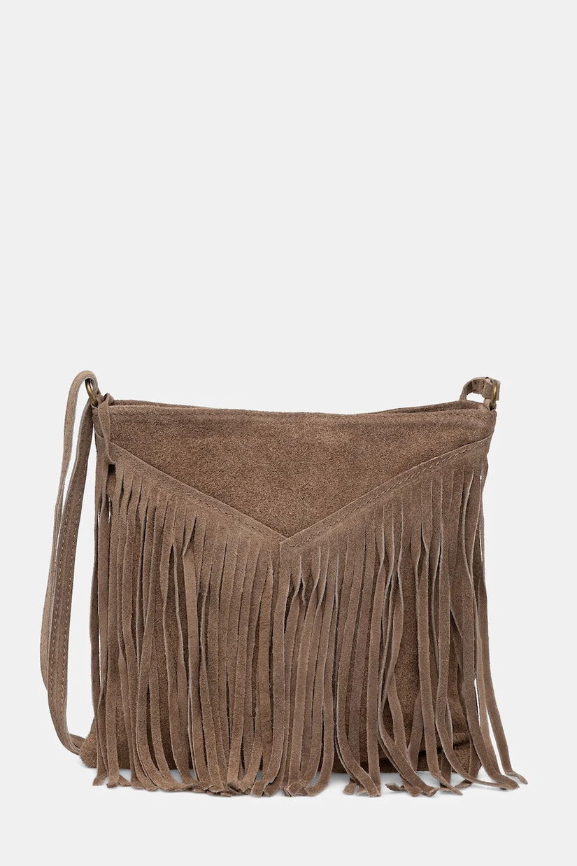 Answear.LAB geanta de mana din piele intoarsa culoarea maro