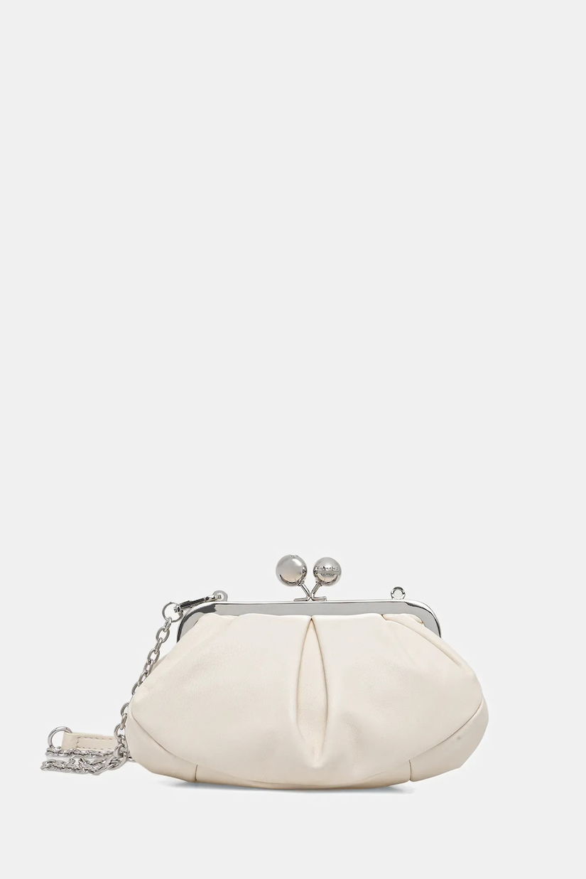 Weekend Max Mara poșetă de piele PRATI culoarea bej, 2615511164600