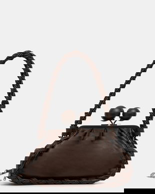 Weekend Max Mara poșetă de piele ALECITO culoarea maro, 2615511144600