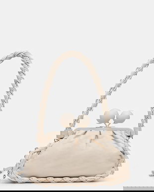 Weekend Max Mara poșetă de piele ALECITO culoarea bej, 2615511144600