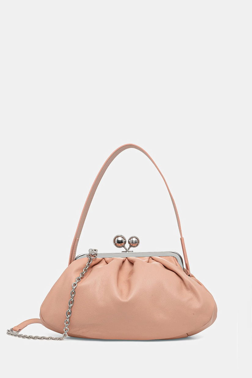 Weekend Max Mara poșetă de piele CUBICO culoarea roz, 2615511174600