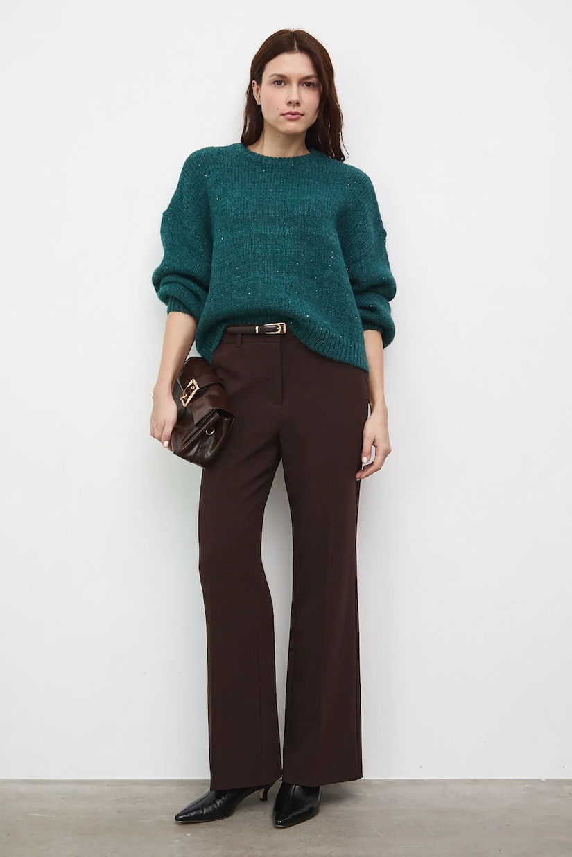 Medicine pulover culoarea verde, călduros