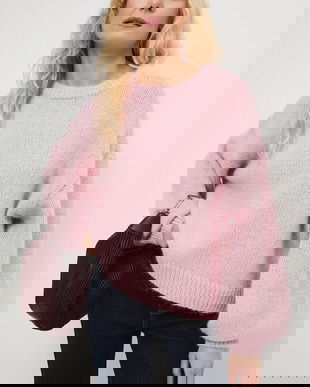 Medicine pulover culoarea roz, călduros