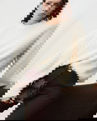 Medicine pulover culoarea bej, călduros