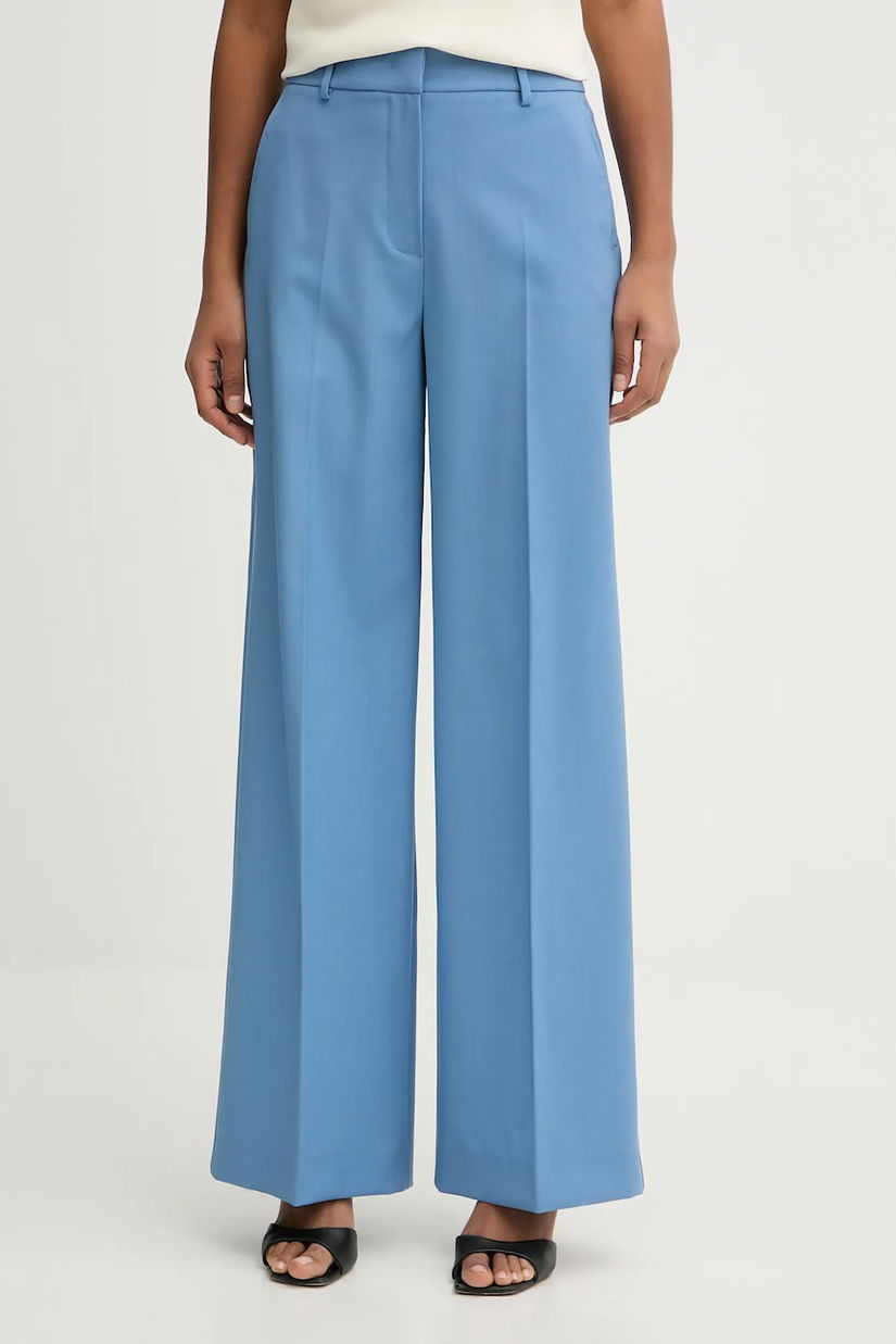 Weekend Max Mara pantaloni de lână VISIVO drept, high waist, 2615131041600
