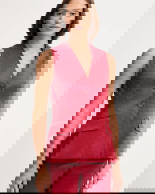 Pedro del Hierro vestă culoarea bordo, un singur rând de nasturi, 7312261