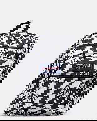 Jansport rucsac culoarea alb, mare, cu model, EK0A5BAH0W9