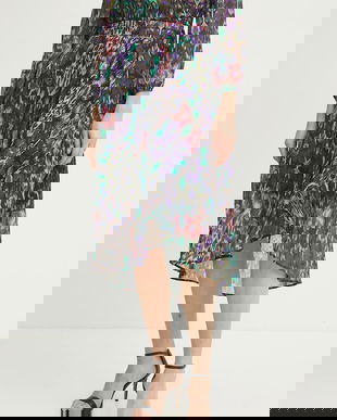 Morgan fusta JARY.F culoarea violet, midi, evazati, JARY.F