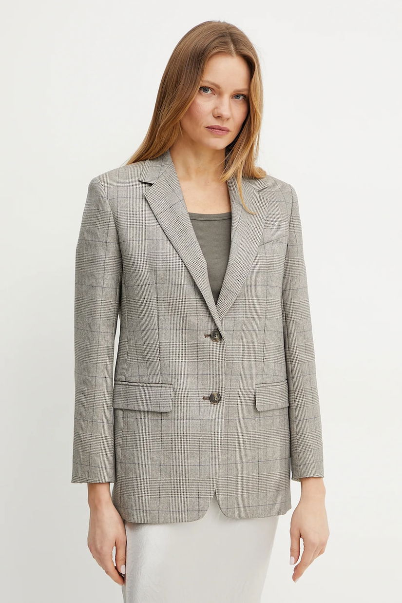 Weekend Max Mara sacou culoarea maro, un singur rand de nasturi, cu imprimeu, 2515041101600