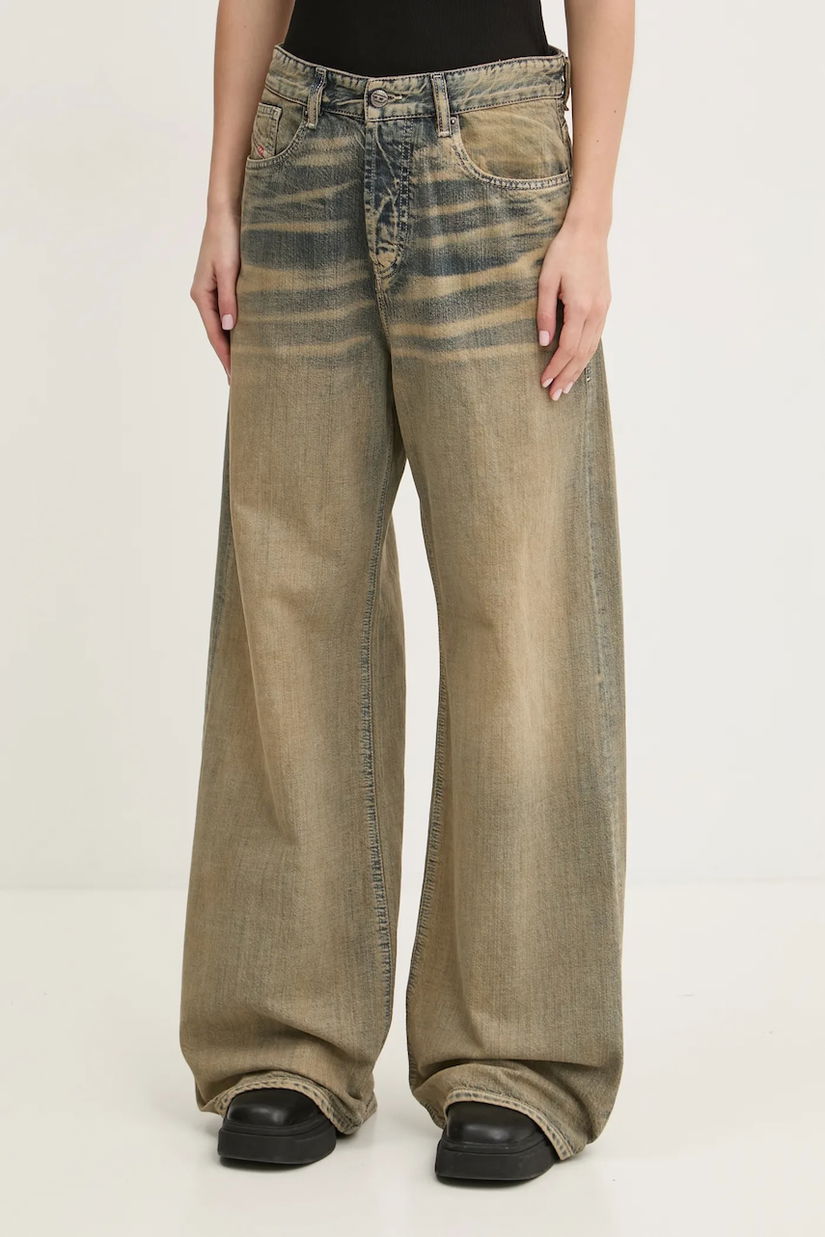 Diesel jeans 1996 D-SIRE L.32 TROUSERS femei, culoarea verde, A06925.09L49