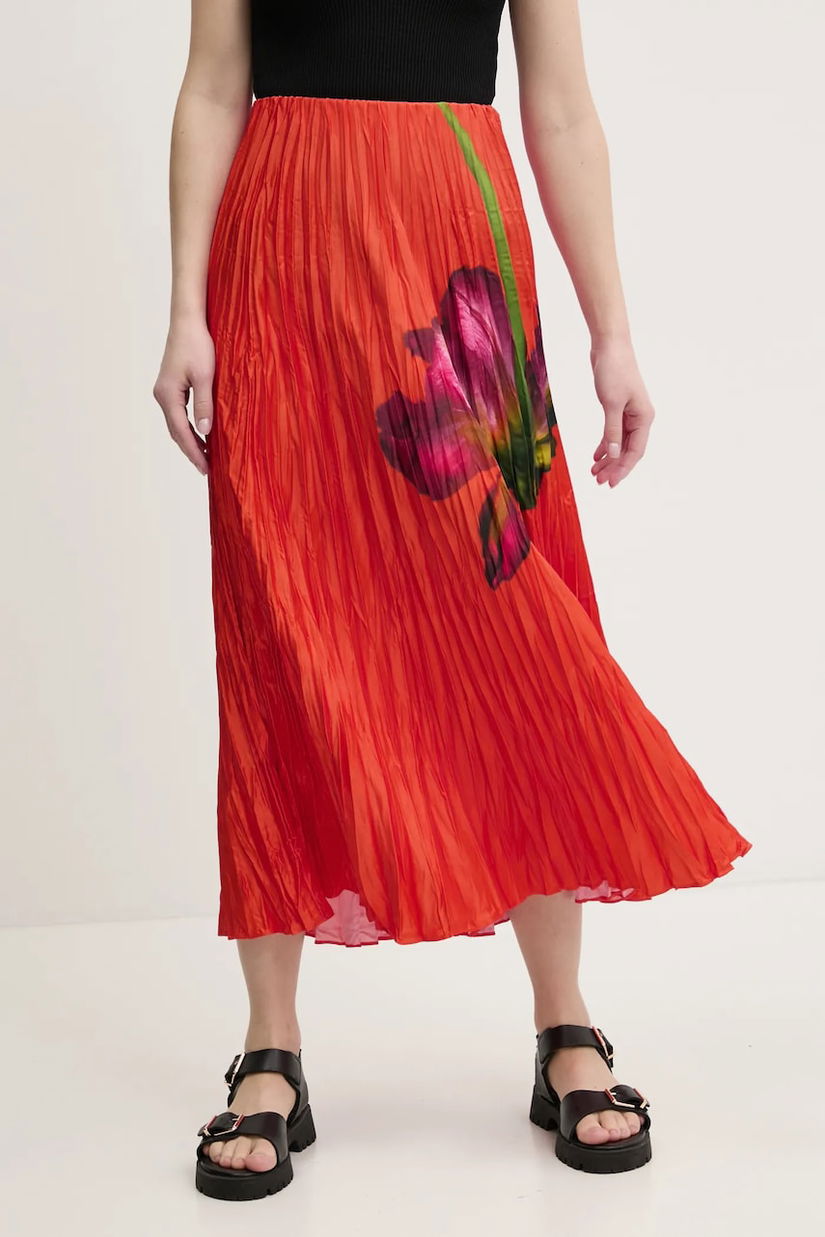 Desigual fusta FOLLET culoarea portocaliu, maxi, evazati, 25SWFW06