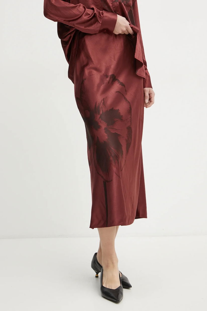 MAX&Co. fustă culoarea rosu, maxi, drept, 2426106034200