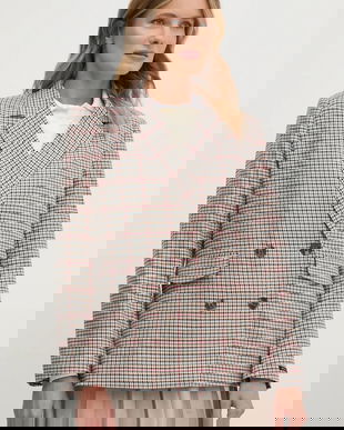 Pepe Jeans sacou BAILEY culoarea albastru marin, cu doua randuri de nasturi, modelator, PL402454