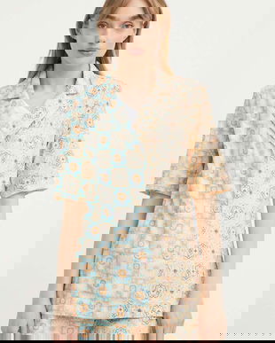 Never Fully Dressed blazer din amestec de in cu doua randuri de nasturi, modelator