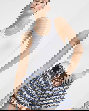 IRO pantaloni scurti din lana modelator, medium waist