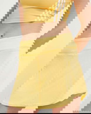 adidas Performance fustă sport culoarea portocaliu, mini, drept, IS7248