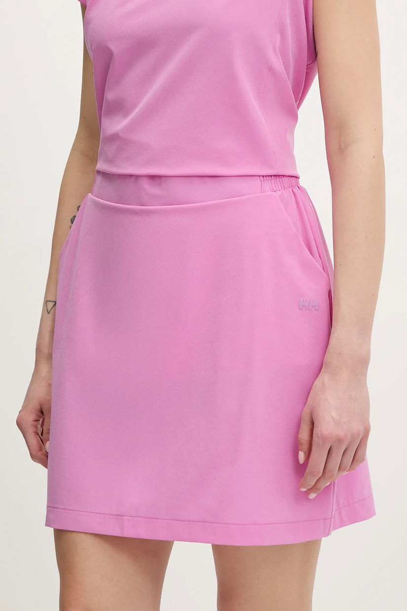 Helly Hansen fusta culoarea portocaliu, mini, drept