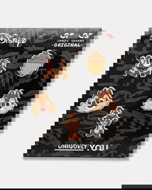 Crocs butoane încălțăminte pentru copii Disney Chip n Dale 5PK 5-pack culoarea maro, 10016444