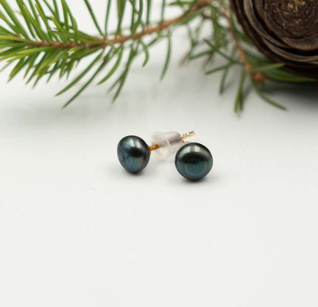 Cercei stud argint cu perla de cultura 10mm