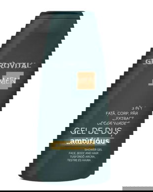 Gel de Dus Ambitious 3in1 - Gerovital Men Shower Gel Face, Body and Hair, 400 ml