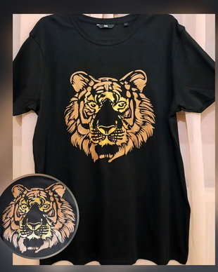 Tricou pictat manual-tigru-unicat