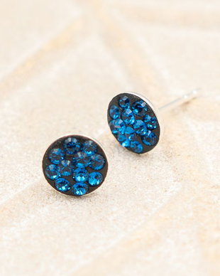 Cercei argint cu cristale Swarovski albastru marin