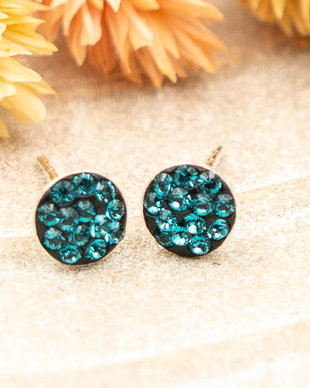 Cercei argint cu cristale Swarovski albastru denim