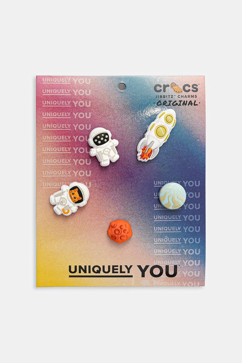 Crocs butoane încălțăminte pentru copii Astronaut 5 Pack 5-pack culoarea alb, 10015764