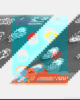 Crocs butoane  încălțăminte pentru copii Smurfs 5-pack culoarea alb, 10014521