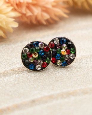 Cercei din argint cu cristale Swarovski- multicolori