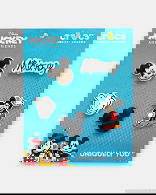 Crocs jibbitz încălțăminte pentru copii Mickey Pant 5PK 5-pack culoarea alb, 10014478