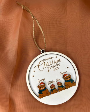 Glob personalizat Primul Craciun in 4